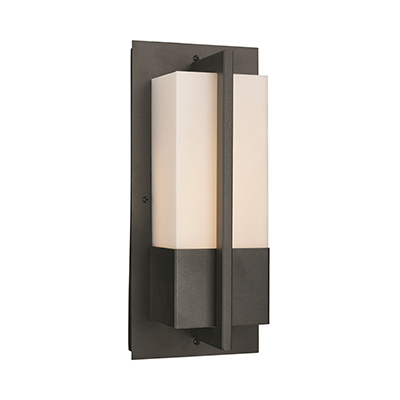 Trans Globe Lighting LED-50150 BK Venue 12" Outdoor Black Contemporary Wall Sconce